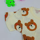 Eboo Boys Bear Printed Round Neck Pure Cotton T-Shirt With Shorts