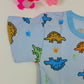 Eboo Boys Cute Dino Printed Round Neck Pure Cotton T-Shirt With Shorts