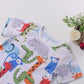Eboo Boys White & Blue Printed Pure Cotton T-shirt with Shorts