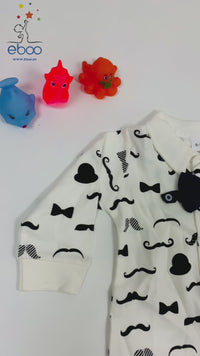 Eboo Baby Boy Mustache Print Romper