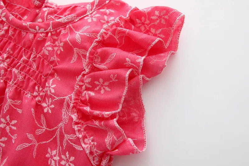 Eboo Floral Ruffled Sleeveless Dress for Girls