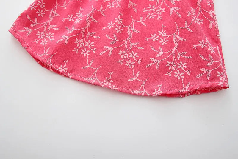 Eboo Floral Ruffled Sleeveless Dress for Girls