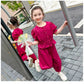 Eboo Girls summer clothes red stylish 2- Piece Elegant outfit