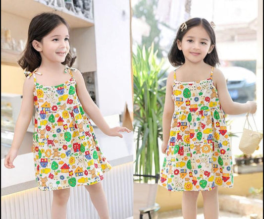 Eboo Flower Printed Girl Dress Summer - New & Elegant