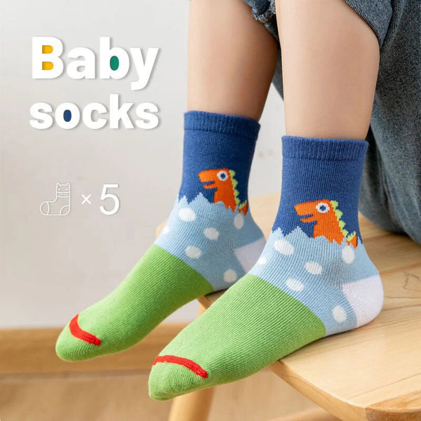 5 Pairs Kids Baby Girls Boys Toddlers Warm Socks