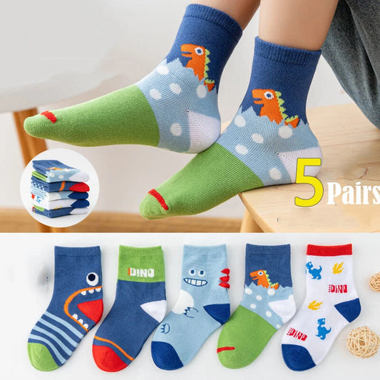 5 Pairs Kids Baby Girls Boys Toddlers Warm Socks