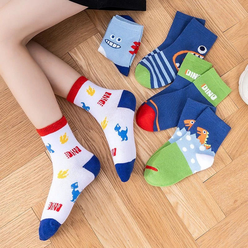 5 Pairs Kids Baby Girls Boys Toddlers Warm Socks