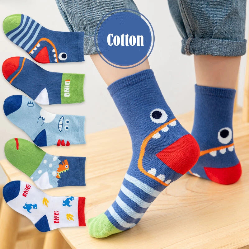 5 Pairs Kids Baby Girls Boys Toddlers Warm Socks