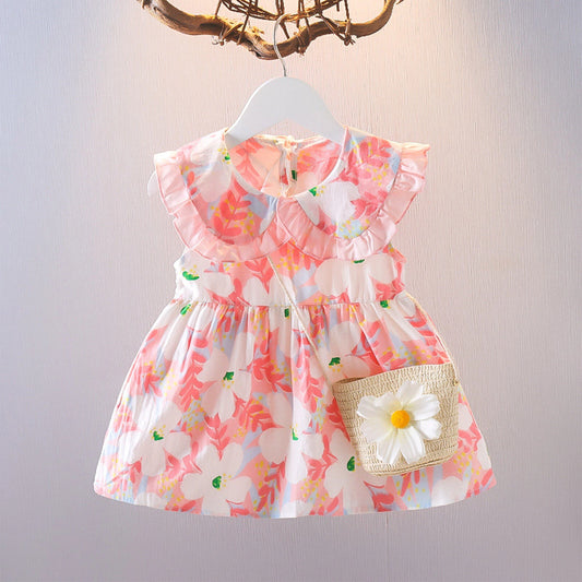 Eboo Baby Girl Sleeveless Floral Printed Sundress