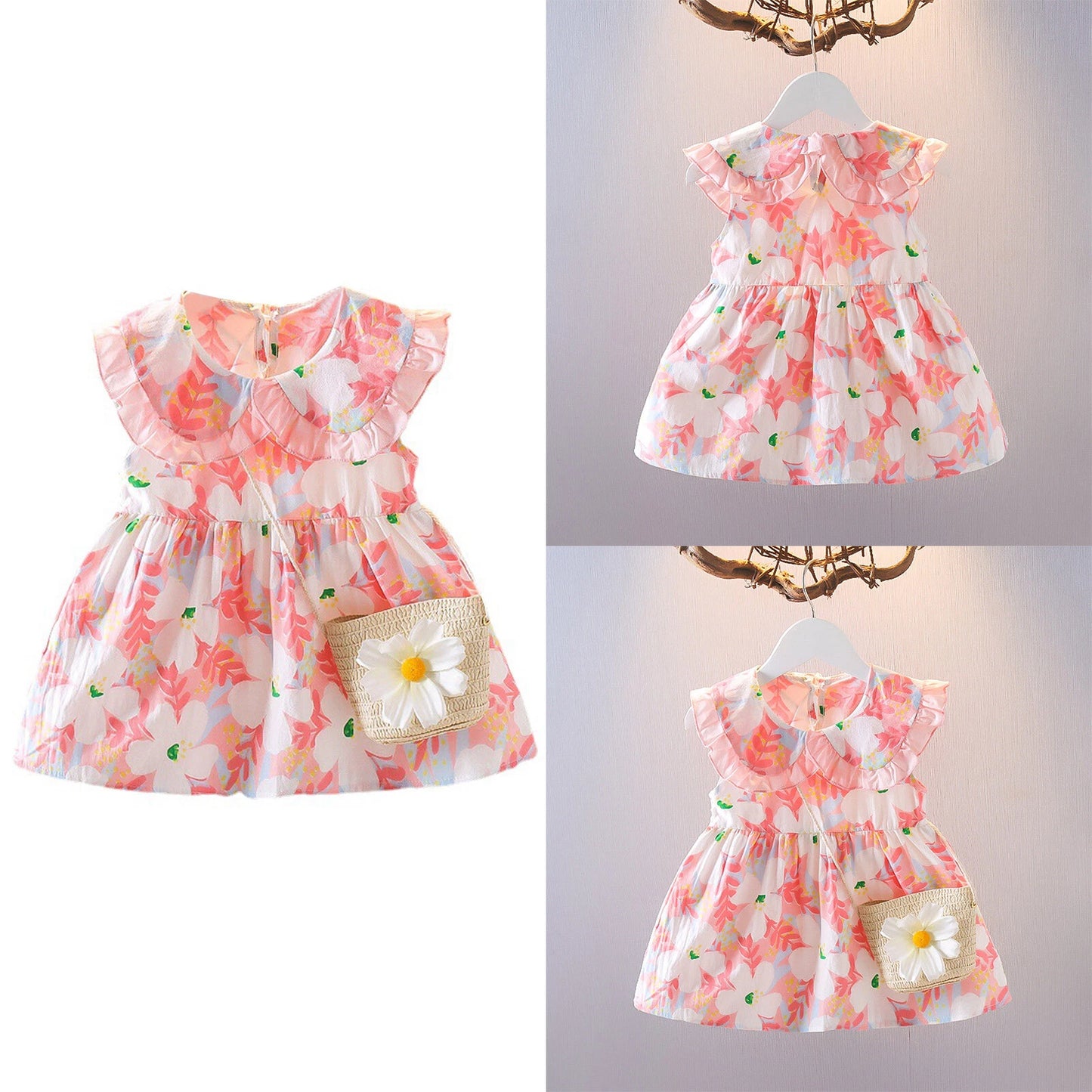 Eboo Baby Girl Sleeveless Floral Printed Sundress