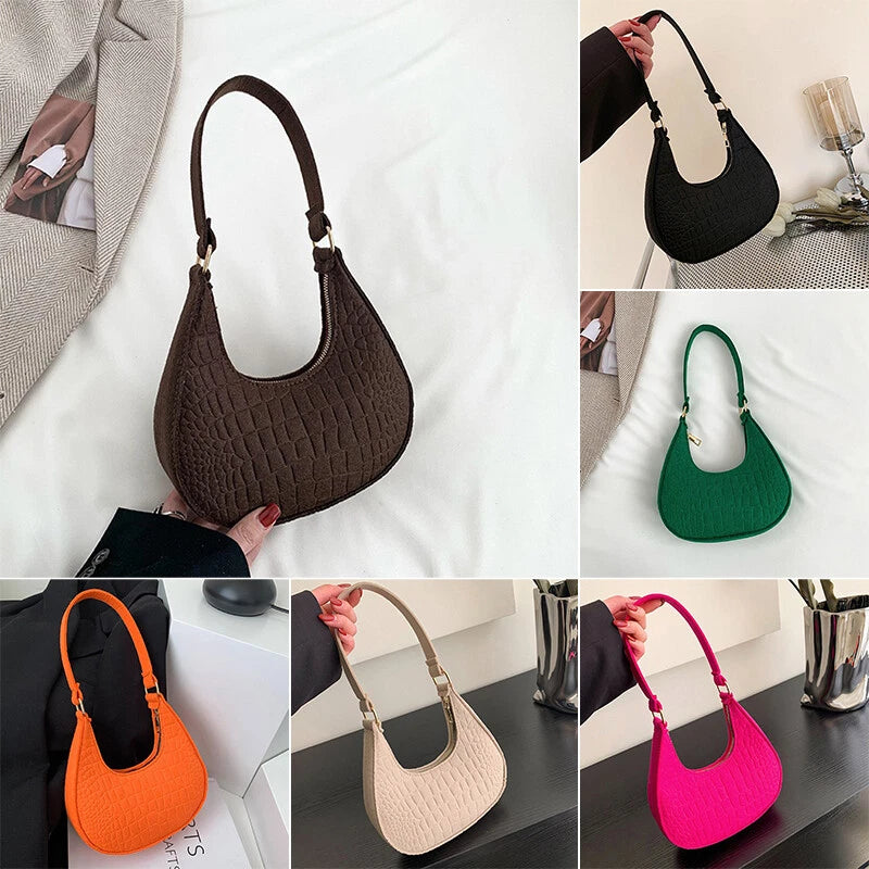 Eboo Women Felt Cloth Stone Patterned Shoulder Bags