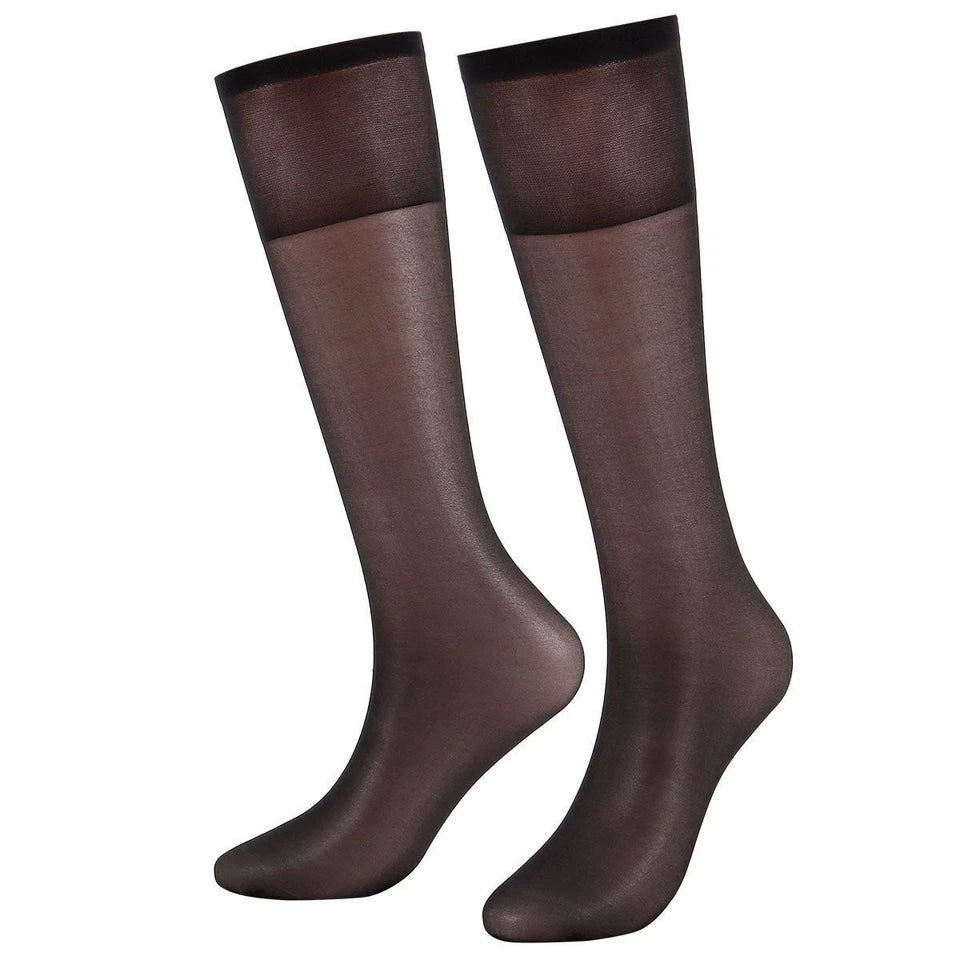 Eboo Women'S Nylon Socks Knee High Stockings Ultrathin Summer Lace Crew Sock