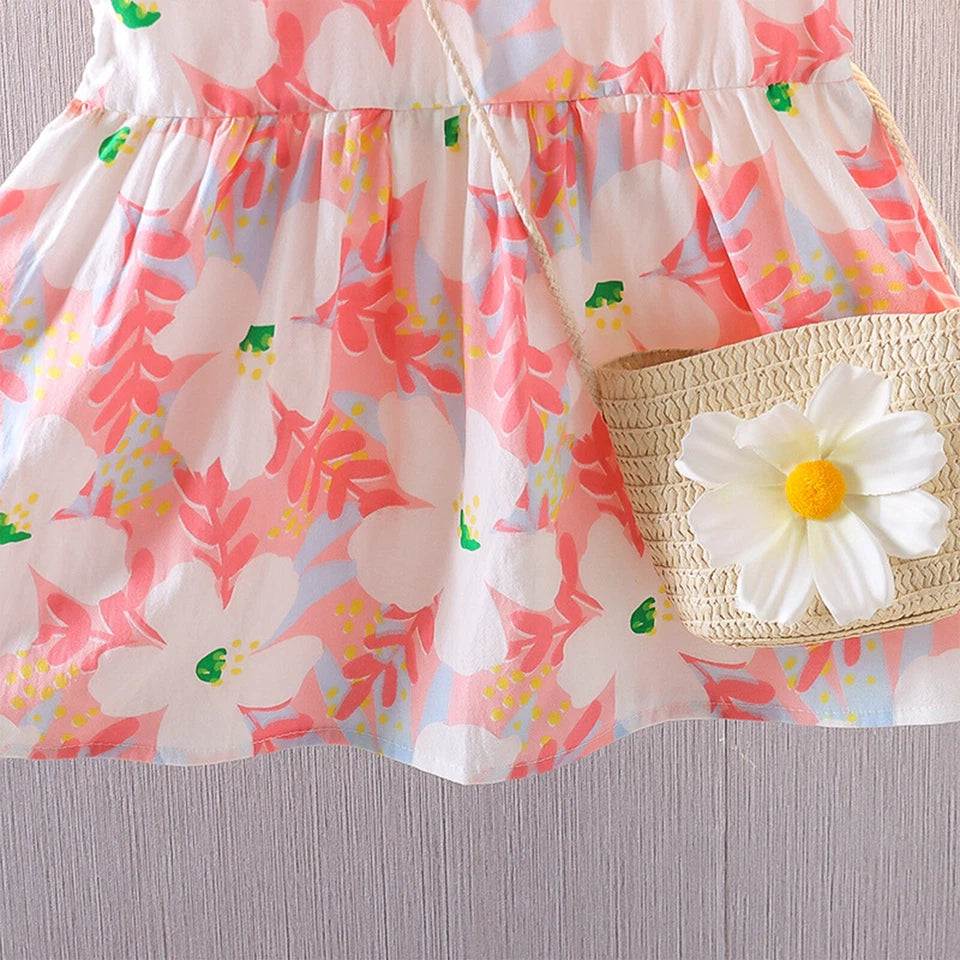 Eboo Baby Girl Sleeveless Floral Printed Sundress