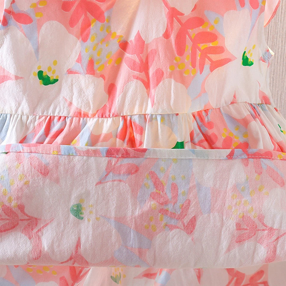 Eboo Baby Girl Sleeveless Floral Printed Sundress