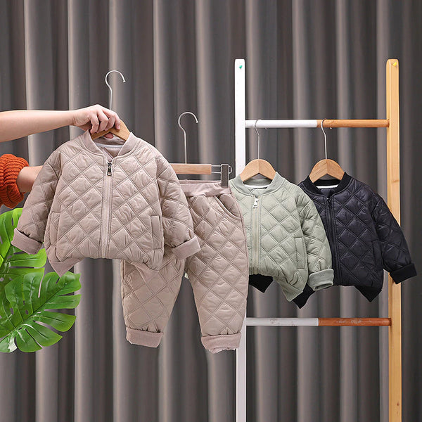 Eboo Kids Quilted Puffer Jacket N Pants 2pcs Set
