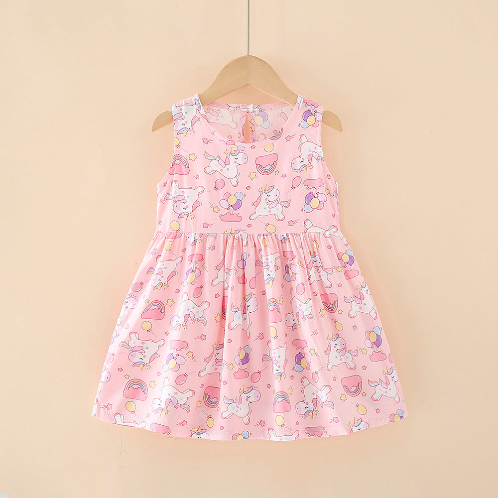 Eboo Unicorn,Rainbow Printed Girl Dress Summer - New & Elegant