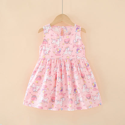 Eboo Unicorn,Rainbow Printed Girl Dress Summer - New & Elegant