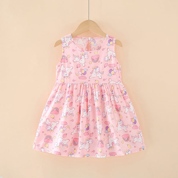 Eboo Unicorn,Rainbow Printed Girl Dress Summer - New & Elegant