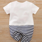 Eboo Baby Elephant Cartoon Stripe Rompers