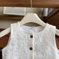 Eboo Girls Sleeveless Suit Summer Girls Vest Trousers Two Piece Suit
